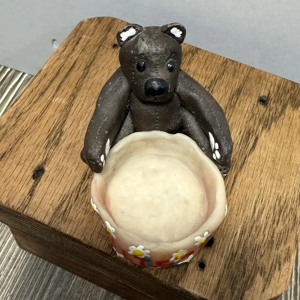 VTG Bear Trinket Holding Honey Pot‎ 1993